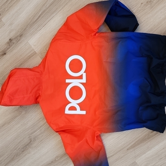 Polo Ralph Lauren Men's Orange Ombre Logo Pullover Jacket, - Picture 2 of 7